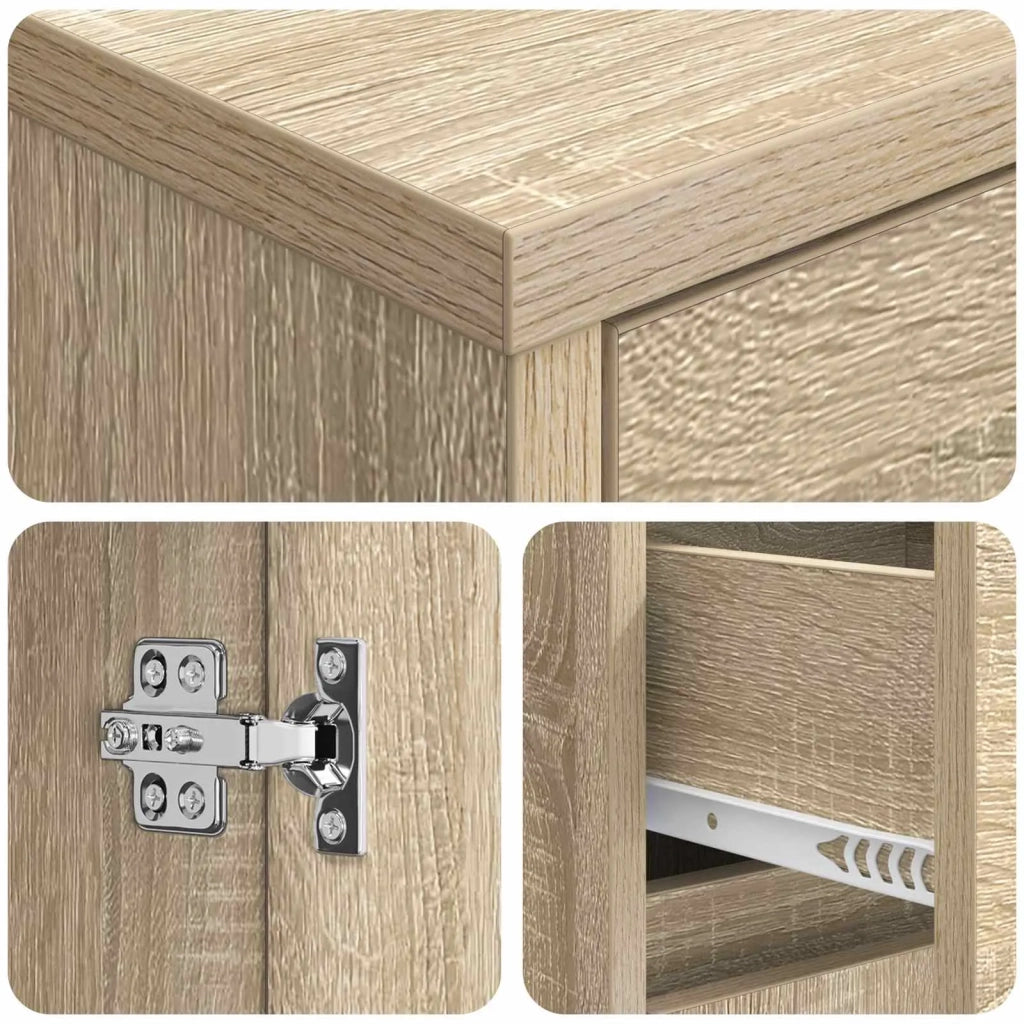 Mobile lavabo da parete Rovere Sonoma 35 x 20 x 81 cm