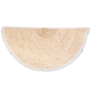 Tappeto marrone in fibra naturale intrecciato a mano 100x50x1h