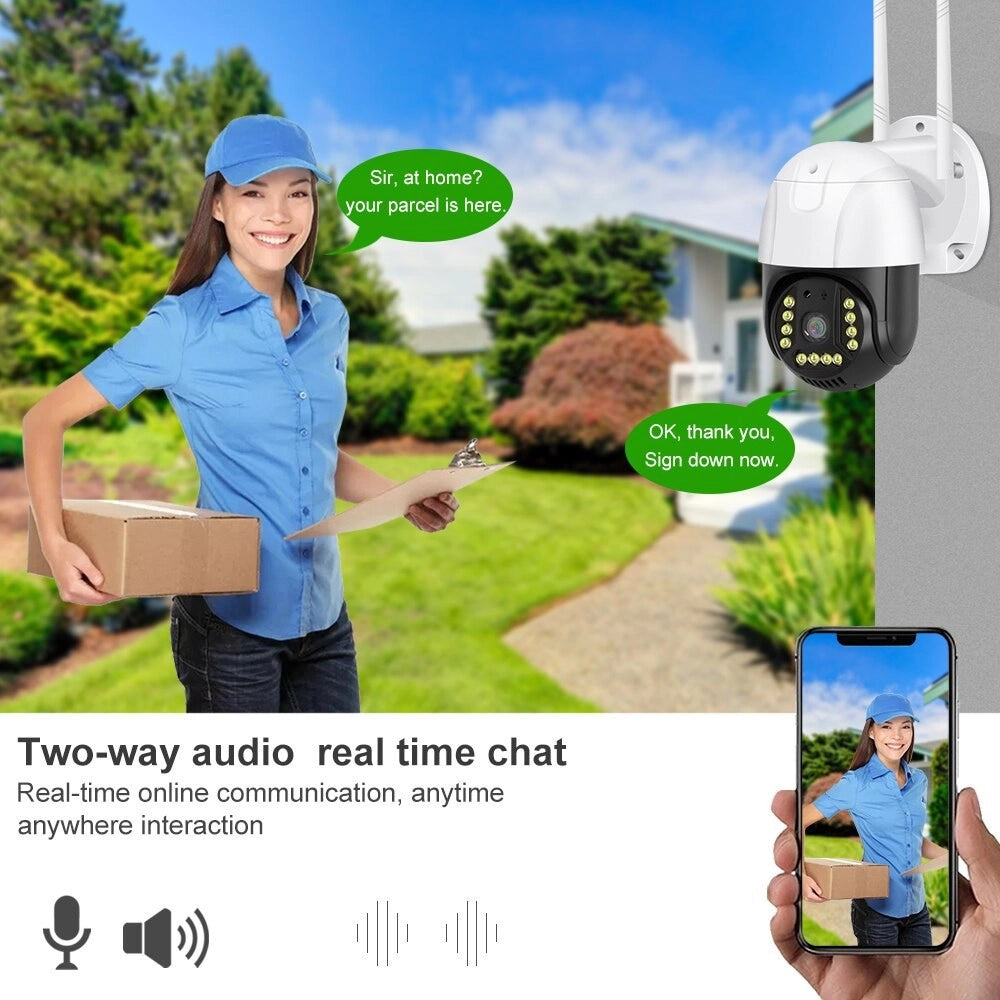 Trade Shop - Telecamera Ptz Panoramica Smart Ip 1080p Q-s902 Wifi 2k Hd Sorveglianza Sicurezza -