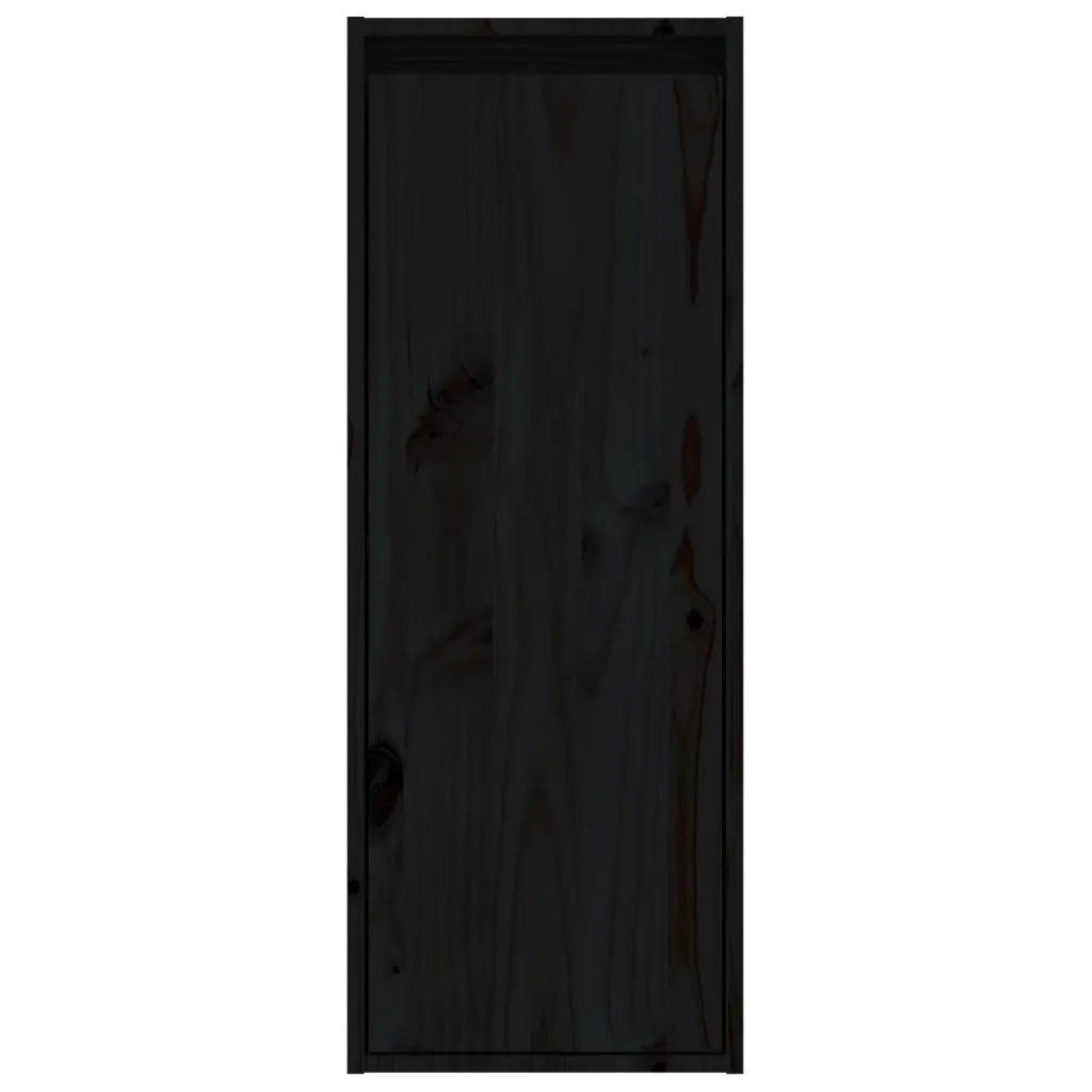 Pensili 2 pz Neri 30x30x80 cm in Legno Massello di Pino 813504