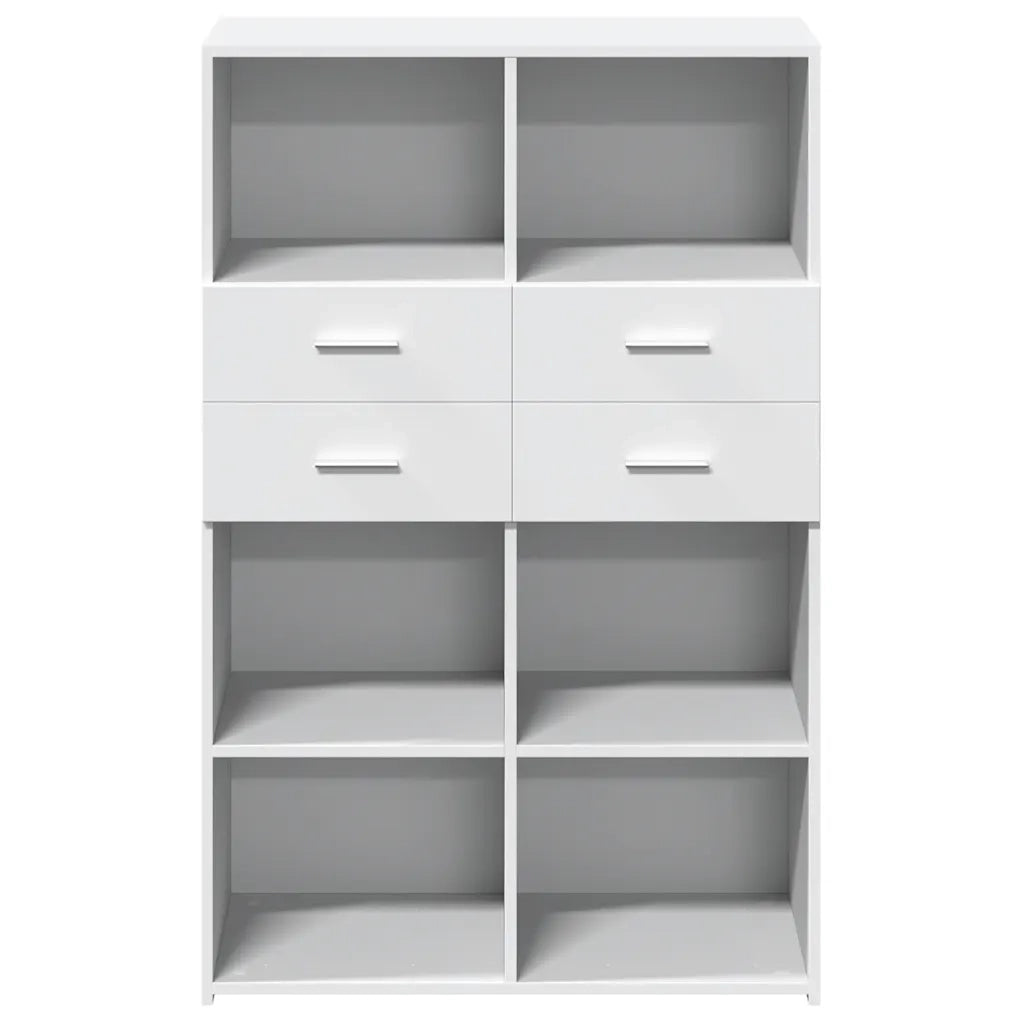 Credenza Bianca 80x42,5x124 cm in Legno Multistrato 3281385