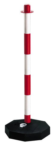 COLONNINA SEGNALETICA BIANCA/ROSSO CON BASE RIEMPIBILE  H. cm. 90 10.00 pz