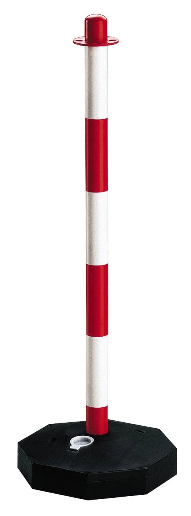 COLONNINA SEGNALETICA BIANCA/ROSSO CON BASE RIEMPIBILE  H. cm. 90 10.00 pz