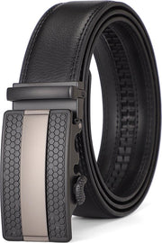 Riem per uomini - cintura in pelle - cintura con chiusura automatica - regolabile - regalo uomo - regalo uomo compleanno - nero
