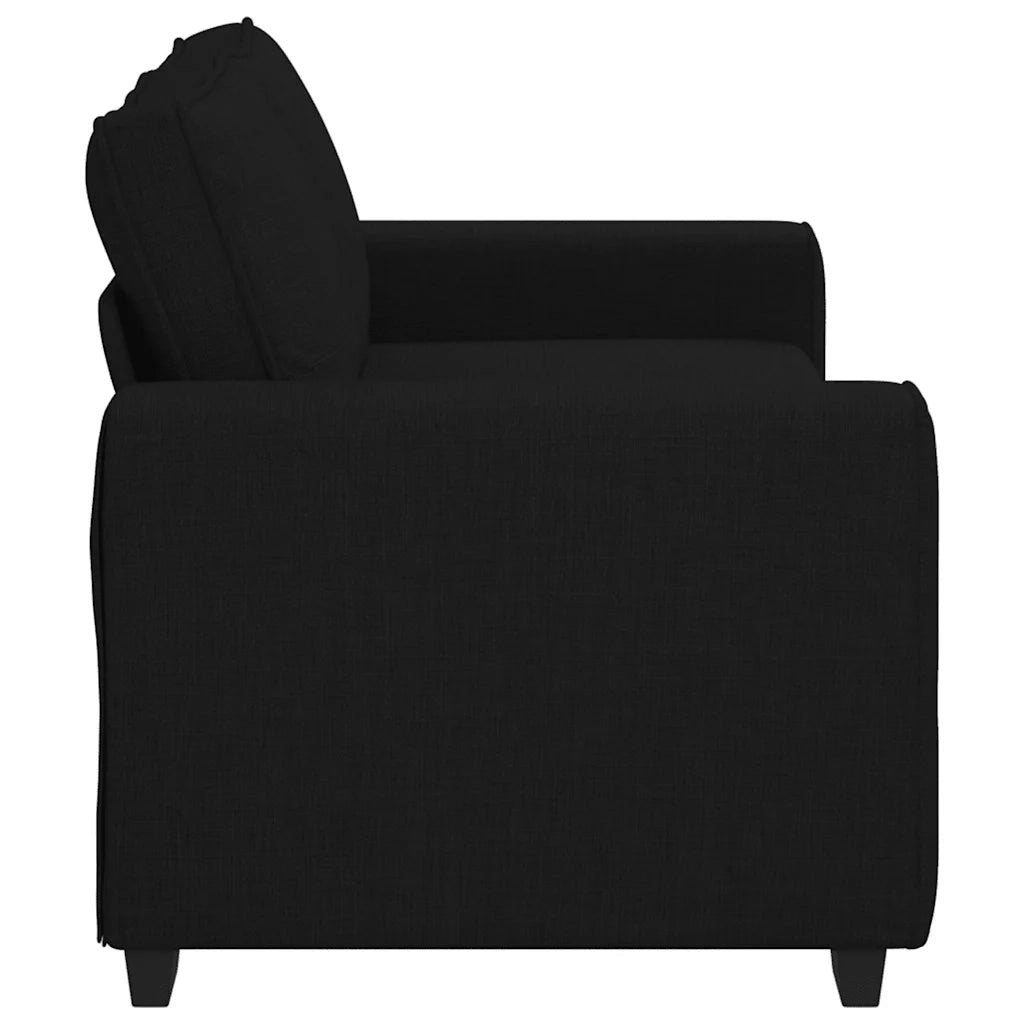 Divano | Divano da soggiorno | Sofa a 2 Posti Nero 180x77x82 cm in Tessuto