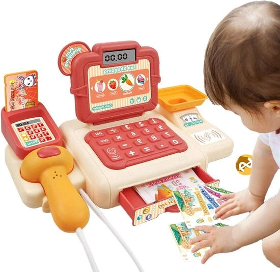 Cassa per bambini con illuminazione di scansionamento e suono per bambini in età prescolare - Giocattolo immaginifico per ragazzi e ragazze.