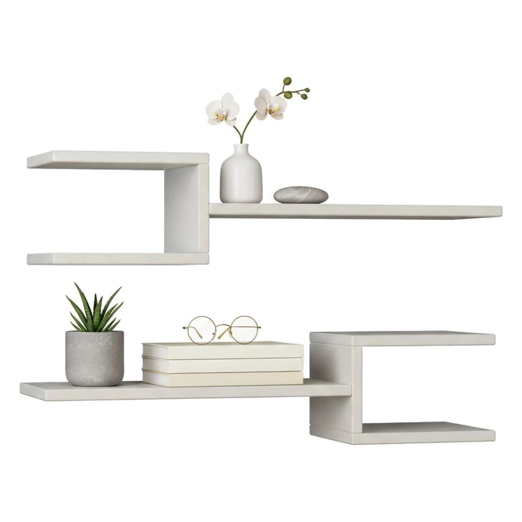 Domingo, Mensola un Ripiano, 75x22x18h cm Bianco