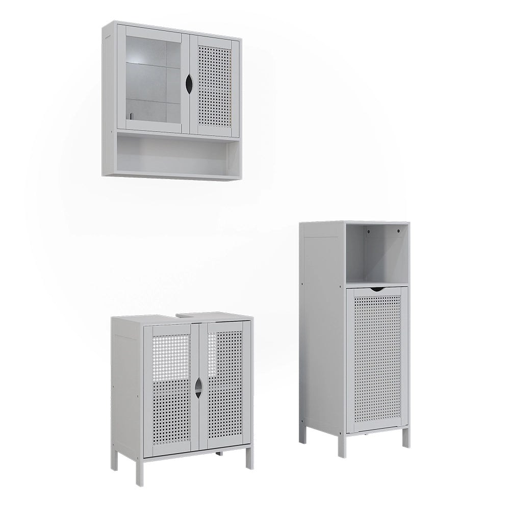 Vicco Set di mobili da bagno Bianco 3 parti