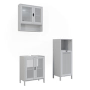 Vicco Set di mobili da bagno Bianco 3 parti