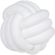Sfaccio morbido con motivo a nodo, cuscino morbido a forma rotonda per decorazione domestica, cuscino di piuma bianca con motivo a nodo (13 cm, avorio)