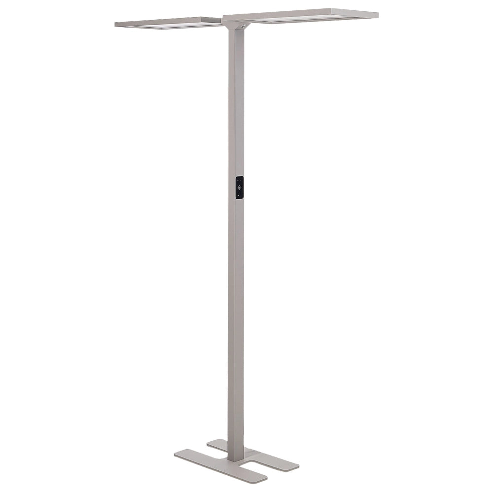 Lampada da terra a LED in metallo argentato con sensore di movimento soggiorno camera da letto stile moderno