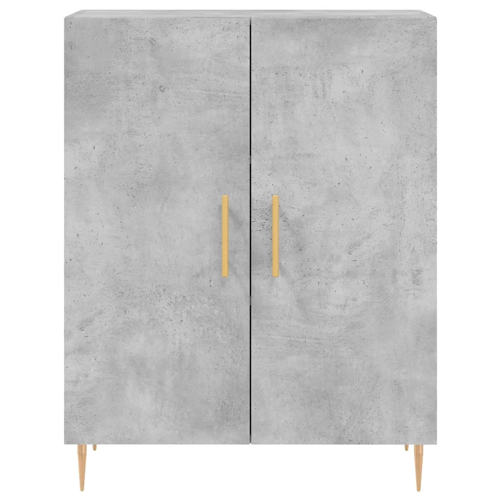 Credenza Grigio Cemento 69,5x34x90 cm in Legno Multistrato 827712