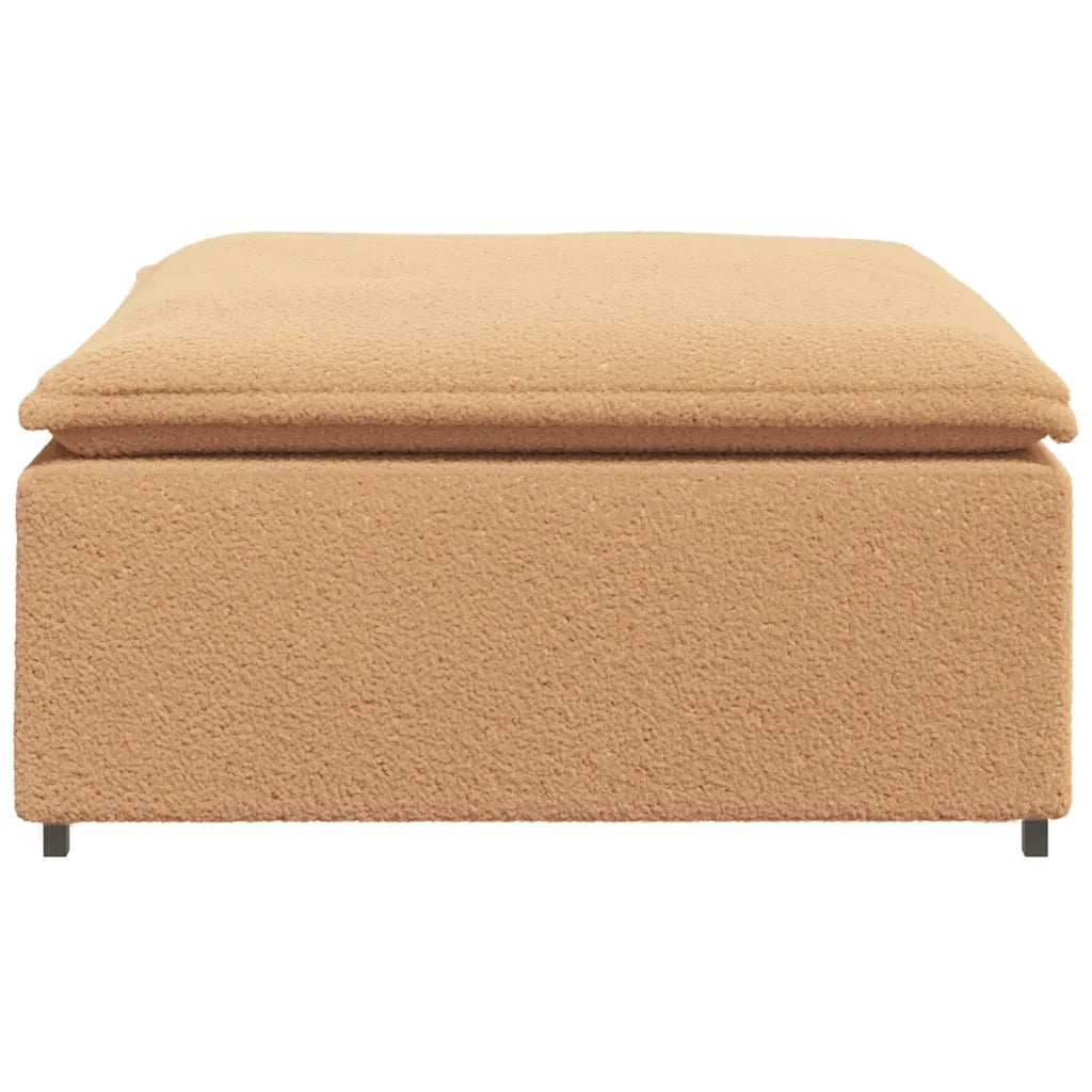 Modulo Poggiapiedi Divano Modulare Beige 100x100x48 cm