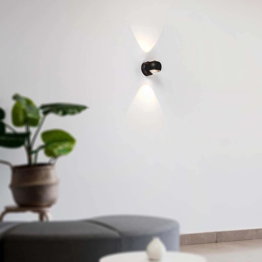 V-TAC Applique LED 10W Nero su/giù 3000K 950lm VT-7504