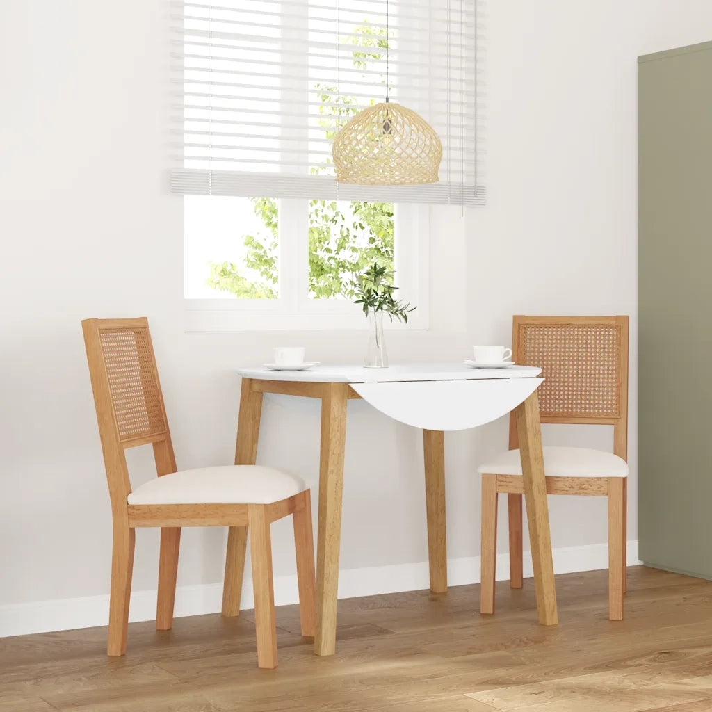 Sedie da Pranzo con Cuscini 2 pz in Legno Massello di Hevea 4102478