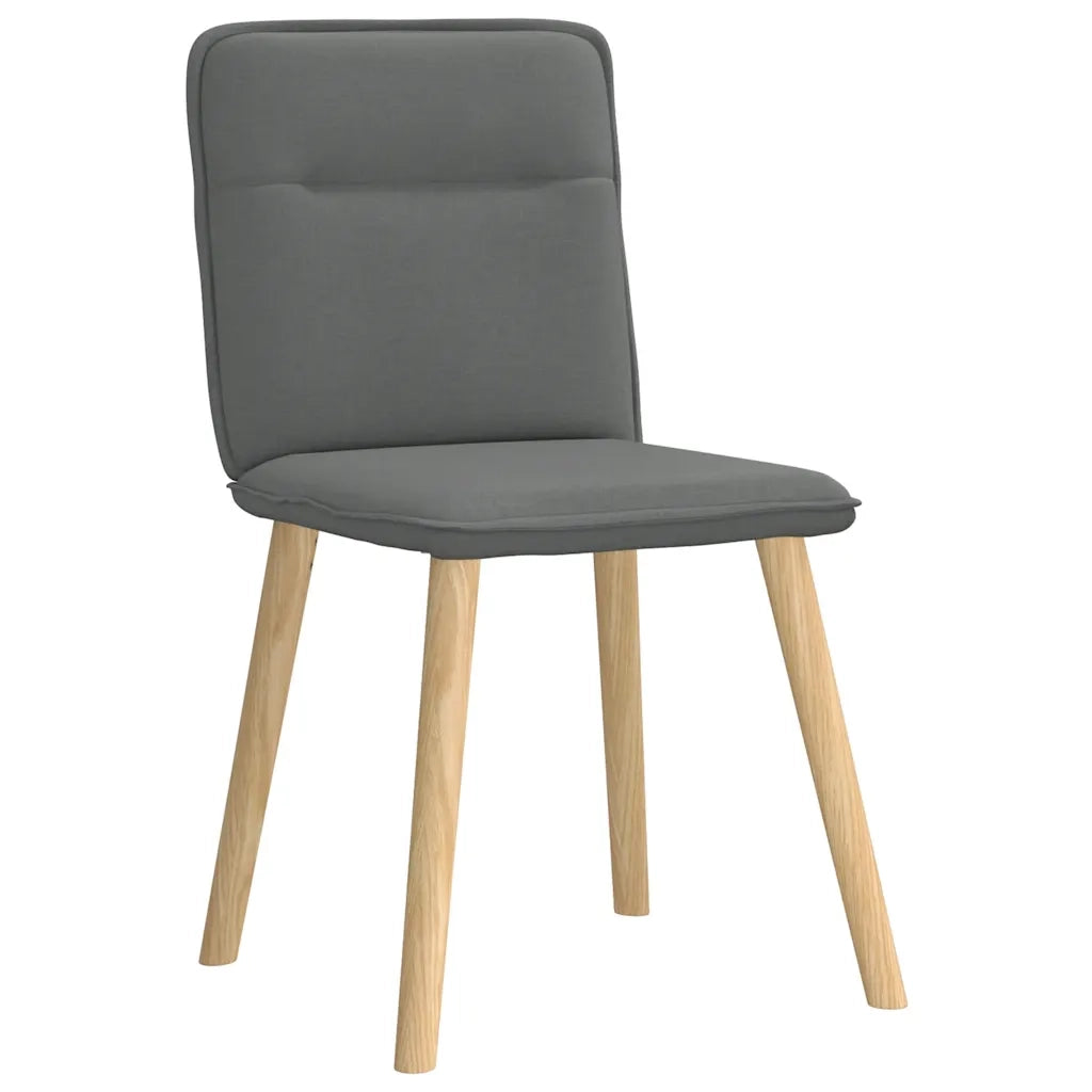 Sedie da Pranzo 4 pz Grigio Scuro in Tessuto 3315321