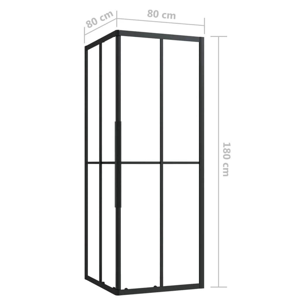 Box doccia ESG 80 x 80 x 180 cm nero 02_0002043