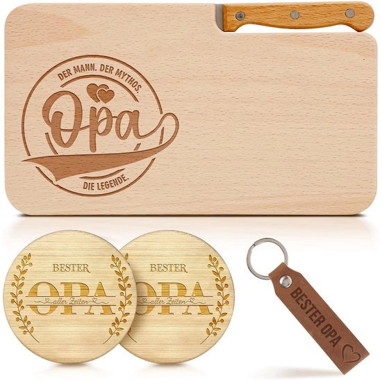 tavolo da colazione in legno con incisione - set completo da 5 pezzi per Natale