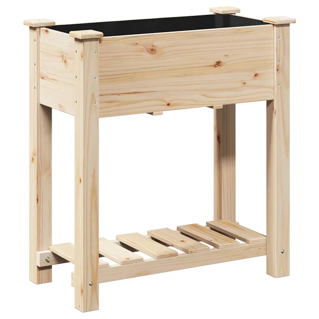 Fioriere | Cassetta per fiori | Vaso da giardino con lo scaffale Beige 71 x 37 x 76,5 cm