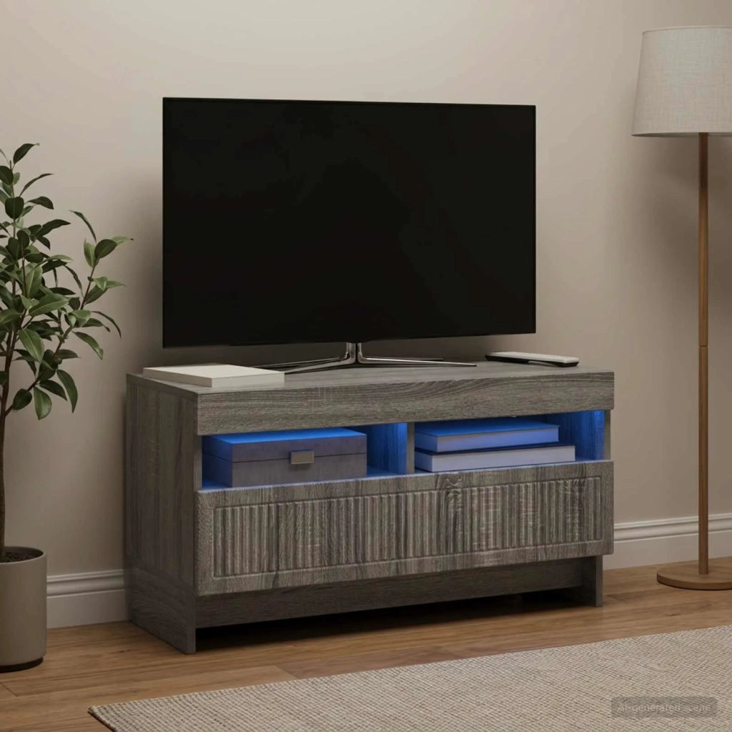 Mobile TV LED Sonoma grigio Legno ingegnerizzato 896121