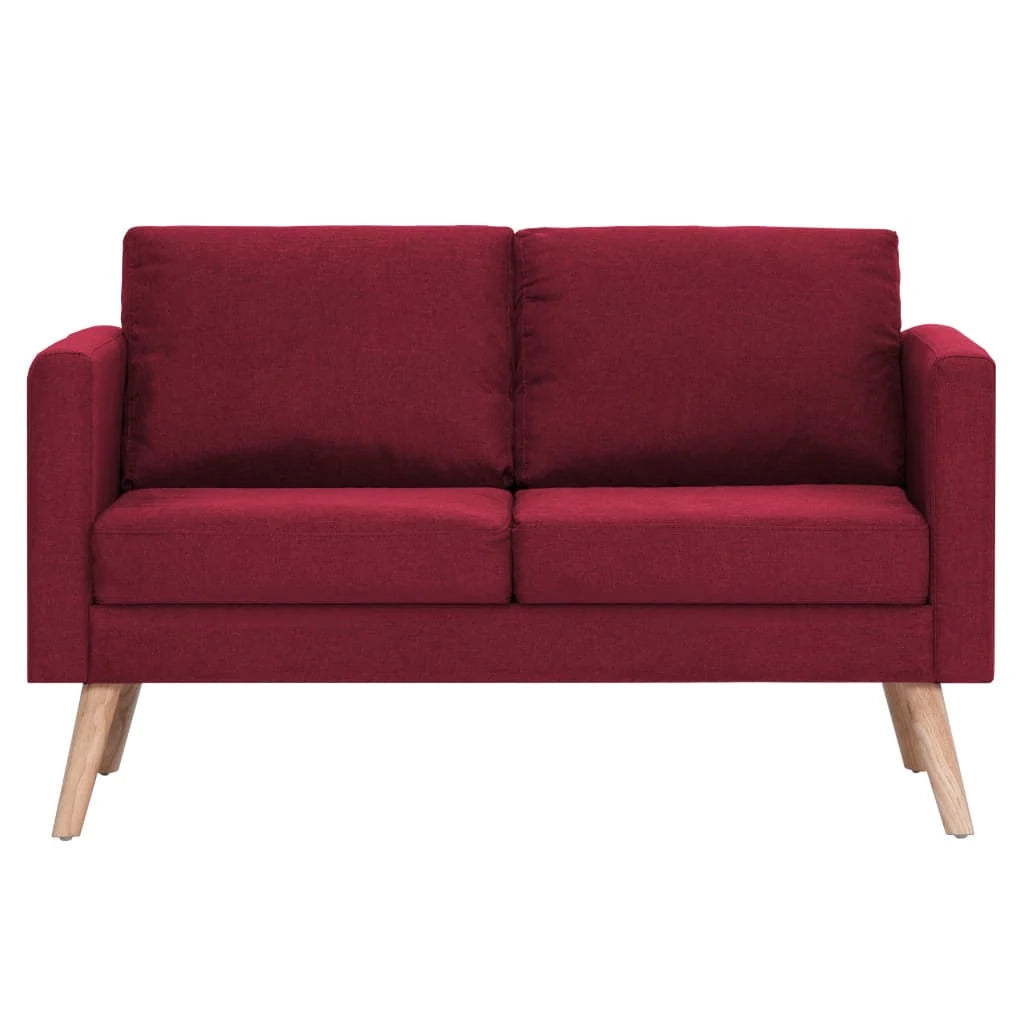 Divano 2 posti per soggiorno salotto arredamento casa tessuto rosso bordeaux 02_0018928