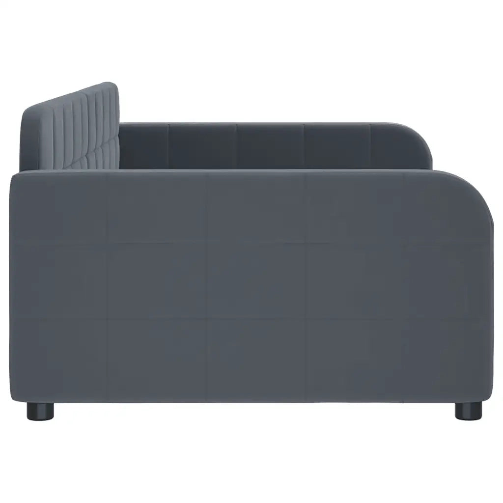 Letto da Giorno Grigio Scuro 100x200 cm in Velluto 354066