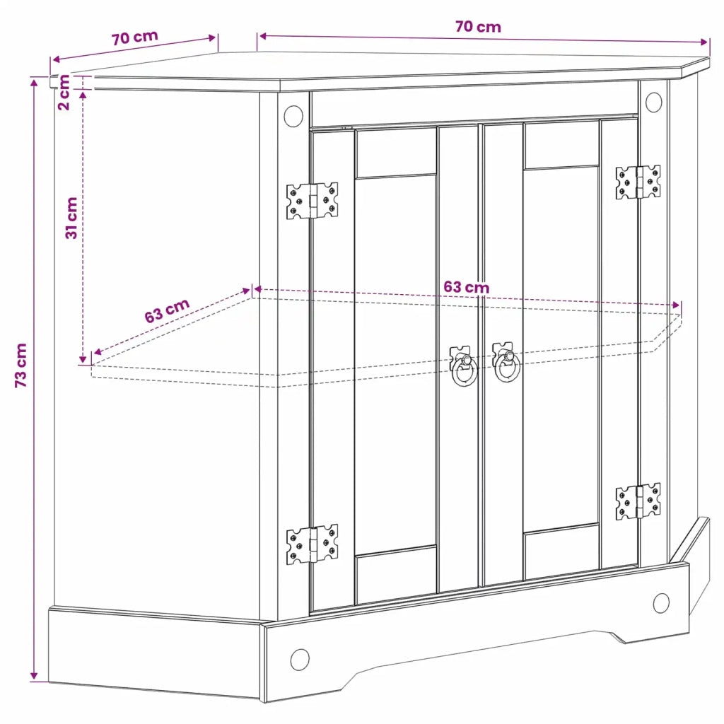 Supporto per Acquario Corona Bianco 70 x 70 x 73 cm 42034042