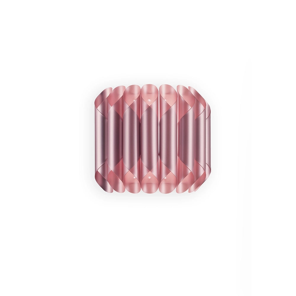 Applique Moderna 1 Luce Louise In Polilux Rosa Metallico Con Cavo Made In Italy