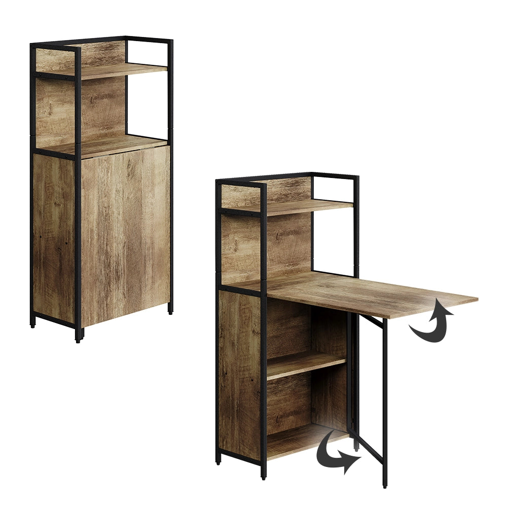 Vicco Scrivania Rovere rustico 57 x 30 cm con piano del tavolo pieghevole