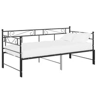Telaio Divano Letto Estraibile Nero in Metallo 90x200 cm cod mxl 60636