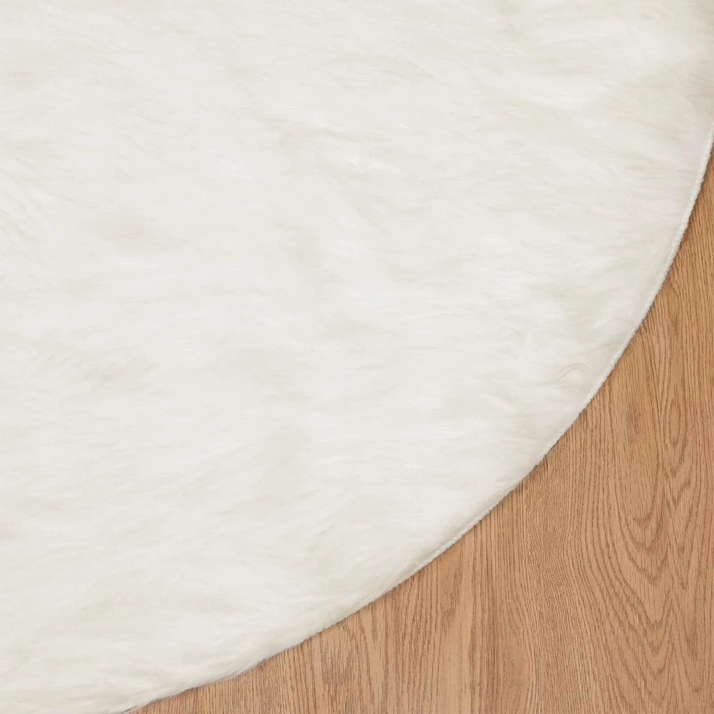 Tappeto in finta TAFALLA Bianco Ø 100 cm Poliestere 42021470