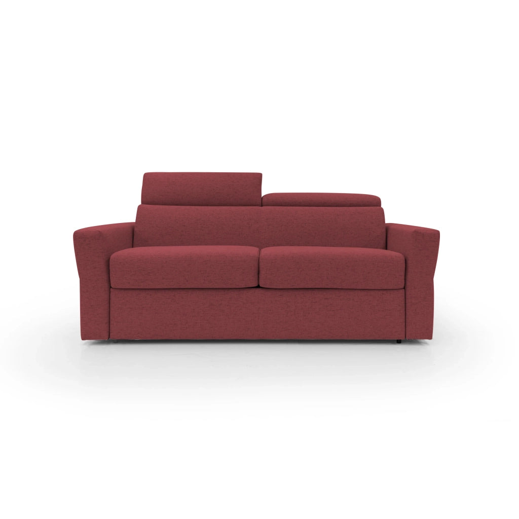 Avalon Divano letto con materasso H18 180 cm (mat. 120x197 cm) rosso