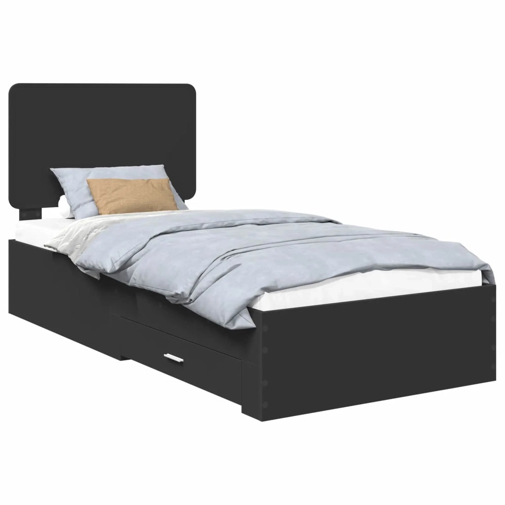 Struttura del letto Nero 75 x 190 cm Legno multistrato 3412847