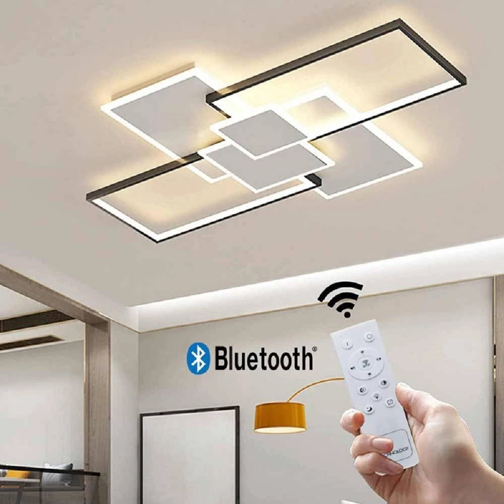 Trade Shop - Lampadario Soffitto Led 83 W Plafoniera Tre Colorazione Moderna Bluetooth C67-3c -