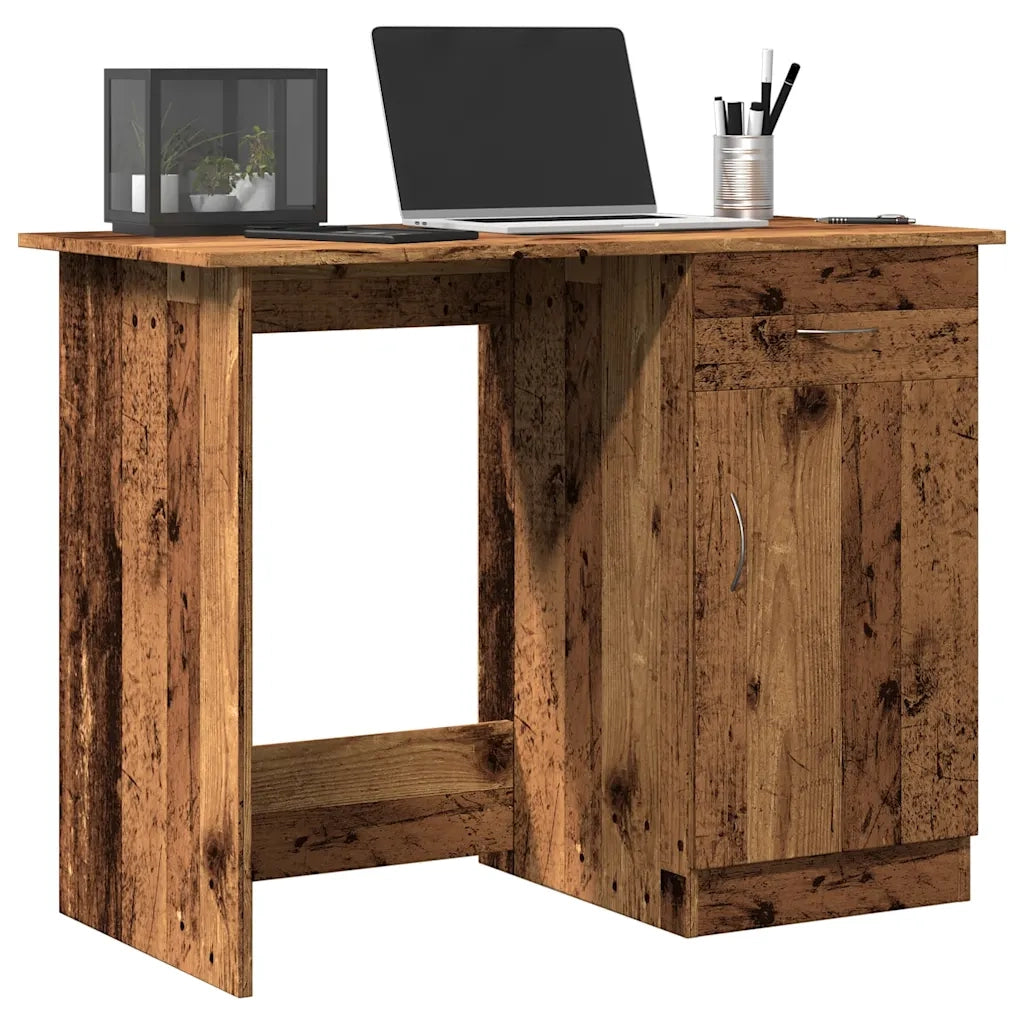 Scrivania | Tavolo da Ufficio Legno Antico 100x50x76 cm in Legno Multistrato