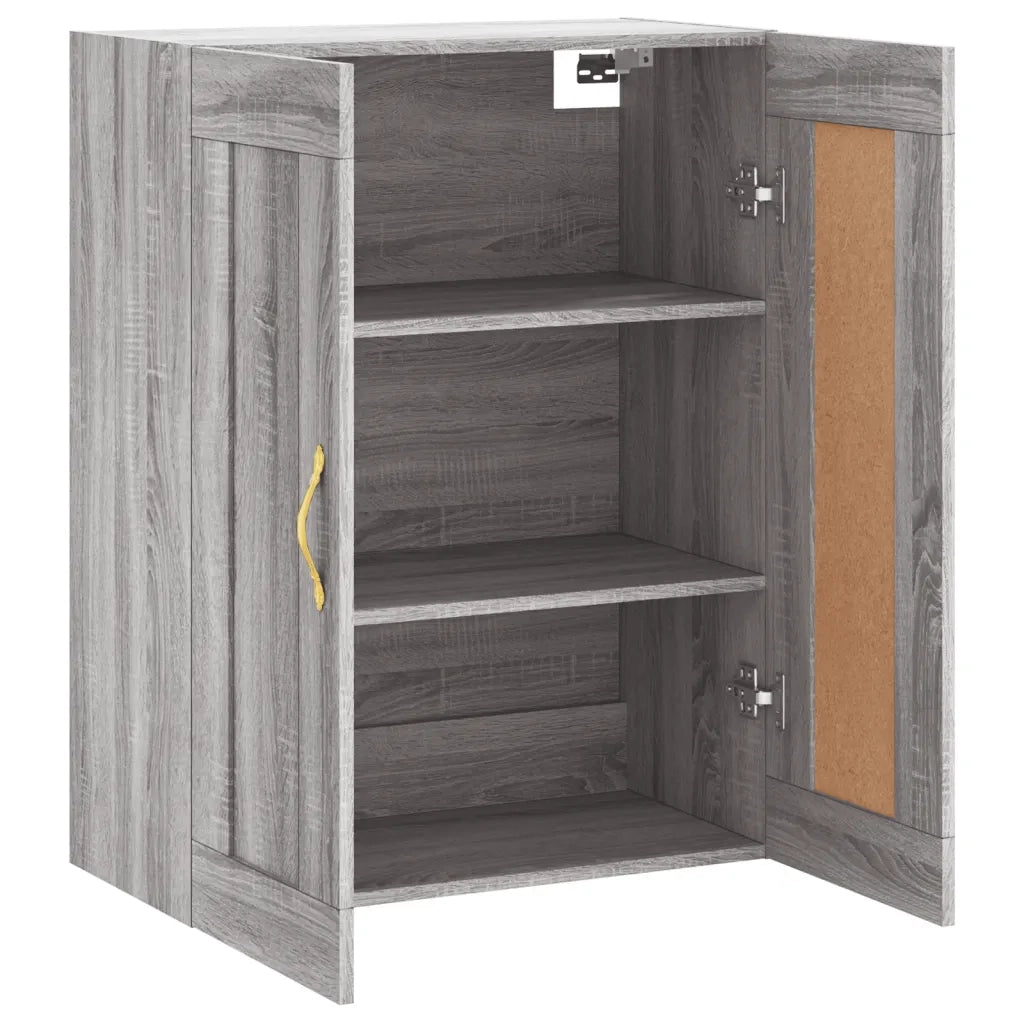 Armadietto a Muro | Mobile a Parete Grigio Sonoma 69,5x34x90 cm Legno Multistrato