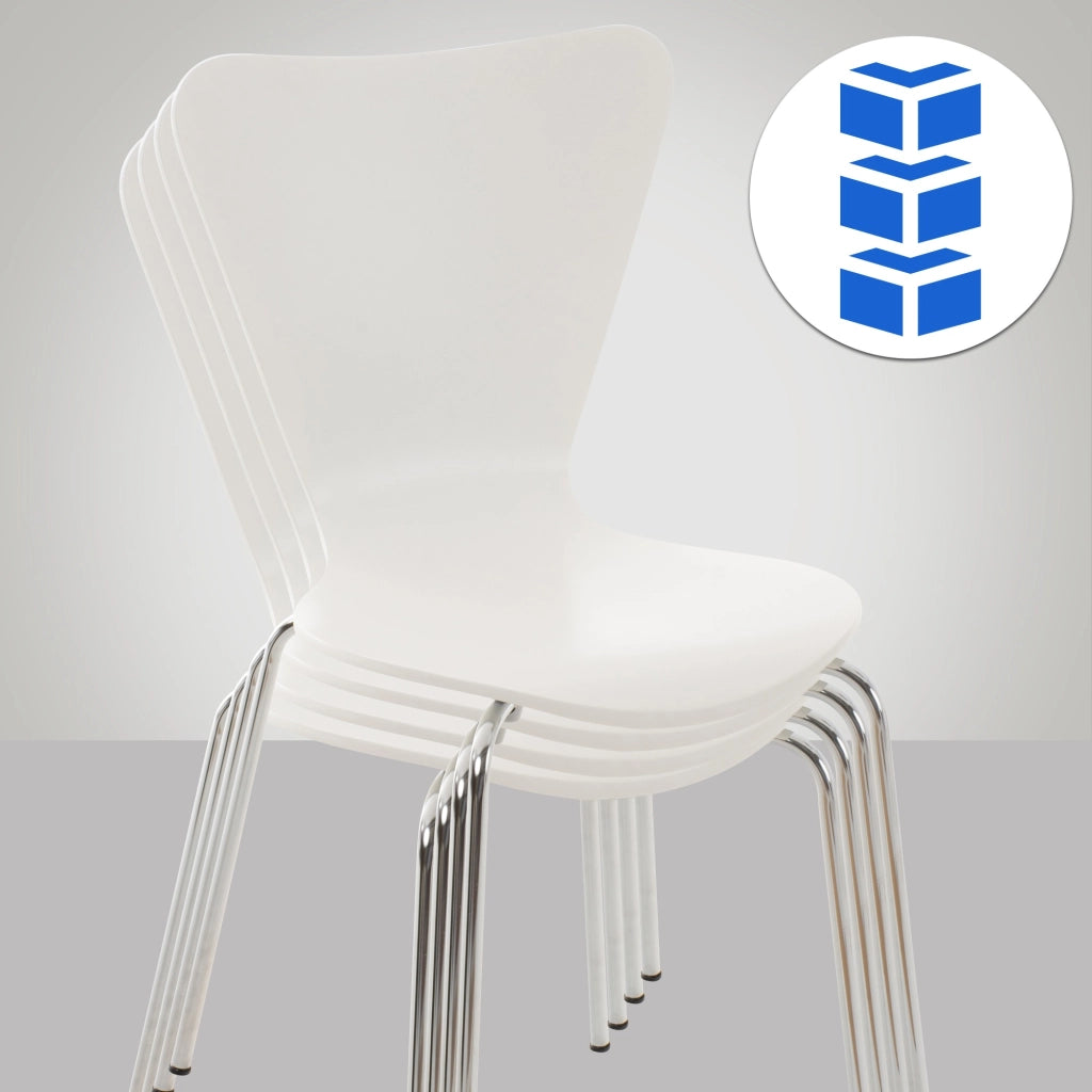 Set 2 Sedie Impilabili Calisto bianco