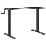 Struttura per ufficio scrivania postazione di lavoro mobile per computer scrivania per studio in piedi (94-135) x 60 x (70-114) cm acciaio nero 02_0023975