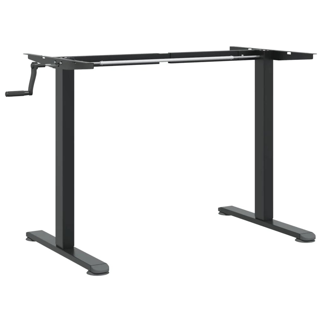 Struttura per ufficio scrivania postazione di lavoro mobile per computer scrivania per studio in piedi (94-135) x 60 x (70-114) cm acciaio nero 02_0023975