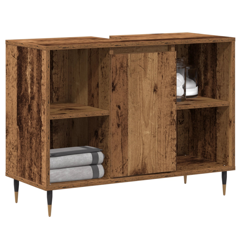 VanitÃ  Rustica per Bagno Legno Vissuto Legno Massello Media