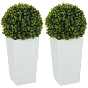 Set di 2 sfere di eucalipto artificiali, 65 cm, pianta artificiale con protezione UV, 330 foglie in vaso, verde.