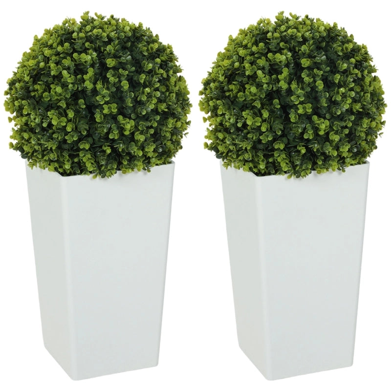 Set di 2 sfere di eucalipto artificiali, 65 cm, pianta artificiale con protezione UV, 330 foglie in vaso, verde.