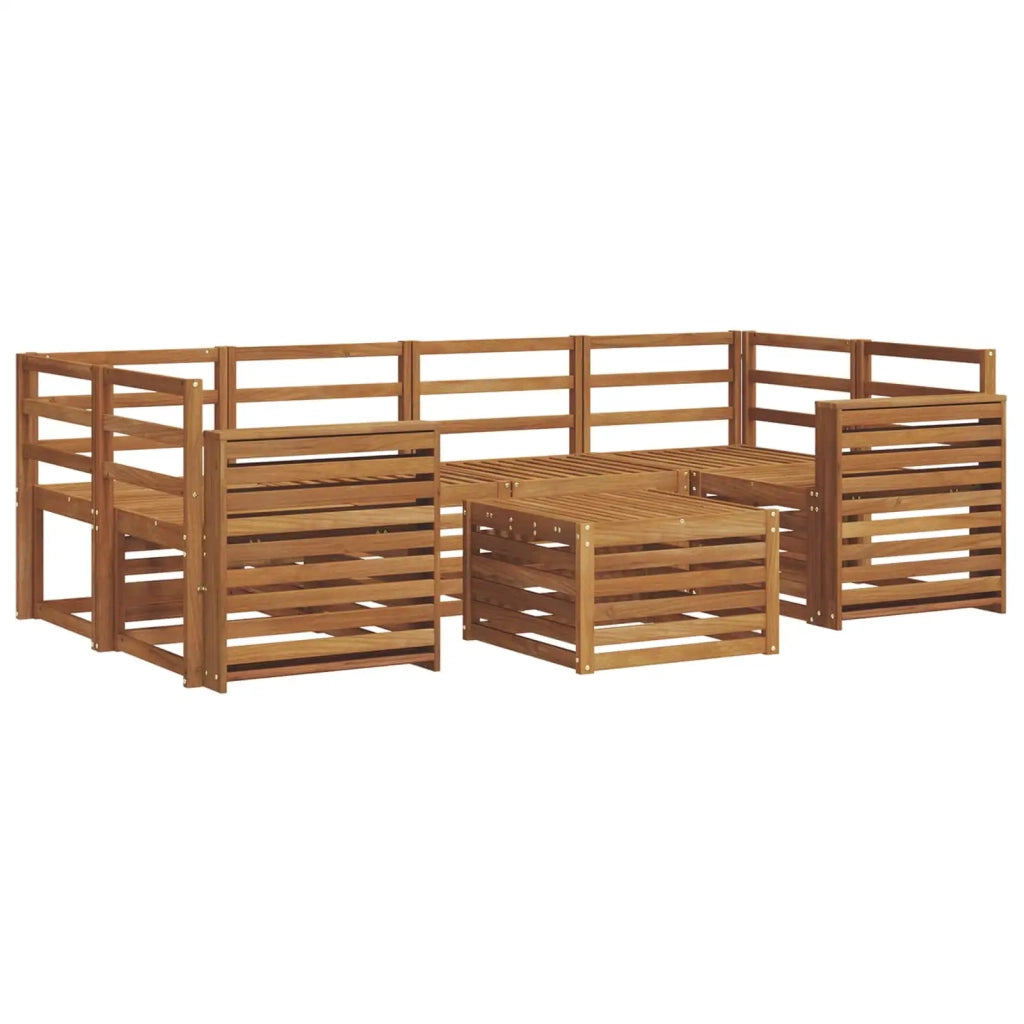 Set di divani da esterno 7 pcs Naturale