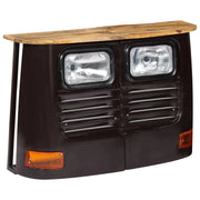 Buffet credenza mobiletto consolle mobile contenitore a forma di camion legno massello di mango grigio scuro 4402123