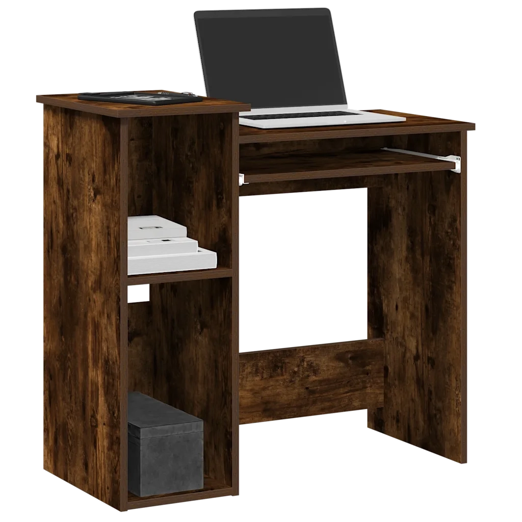 Scrivania Mensole Rovere Fumo 84x40x78 cm Legno Multistrato 860449