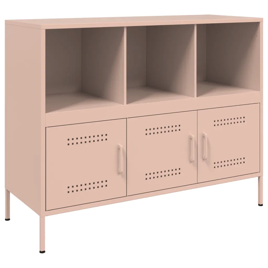 Credenza | Madia | Buffet da pranzo | Armadio da pranzo Rosa 100,5x39x79 cm in Acciaio
