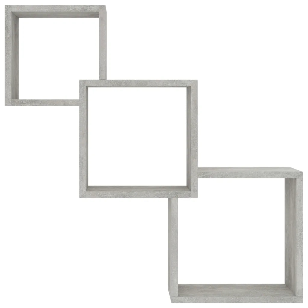 Mensole a Muro Cubiche Grigio Cemento 68x15x68cm Multistrato 800274
