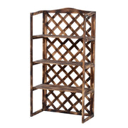 SCAFFALATURA FIORIERA PER PIANTE A 3 RIPIANI IN LEGNO DI ABETE 80 X 40 X 150 CM