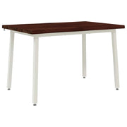 90 x 55 x 75 cm Legno di Acacia Massello Marrone scuro e Bianco 937468