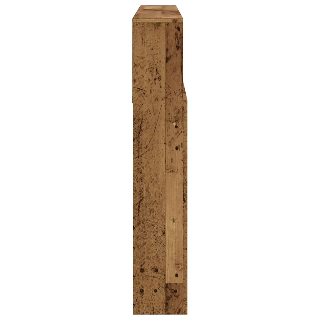 vidaXL Testiera con Scomparti Legno Antico 140x19x103,5 cm